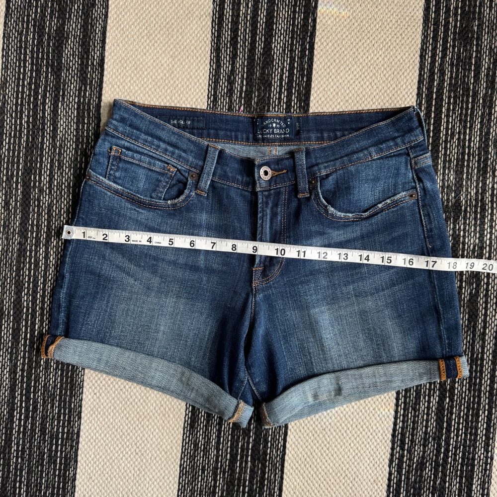 Lucky Brand Women's Dark Wash The Roll UP Jeans Summer Short Size 2/26 - Picture 12 of 12